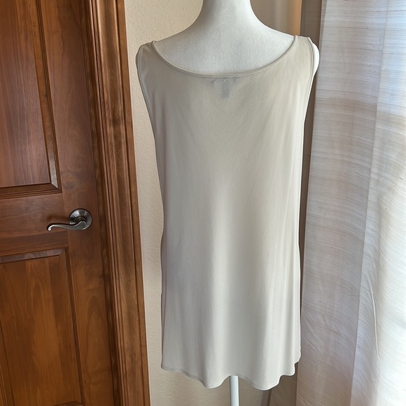 Designer: Eileen Fisher Bone Silk Tunic Size M - Picture 2 of 3